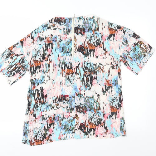 French Connection Womens Multicoloured Geometric  Basic Blouse Size 8