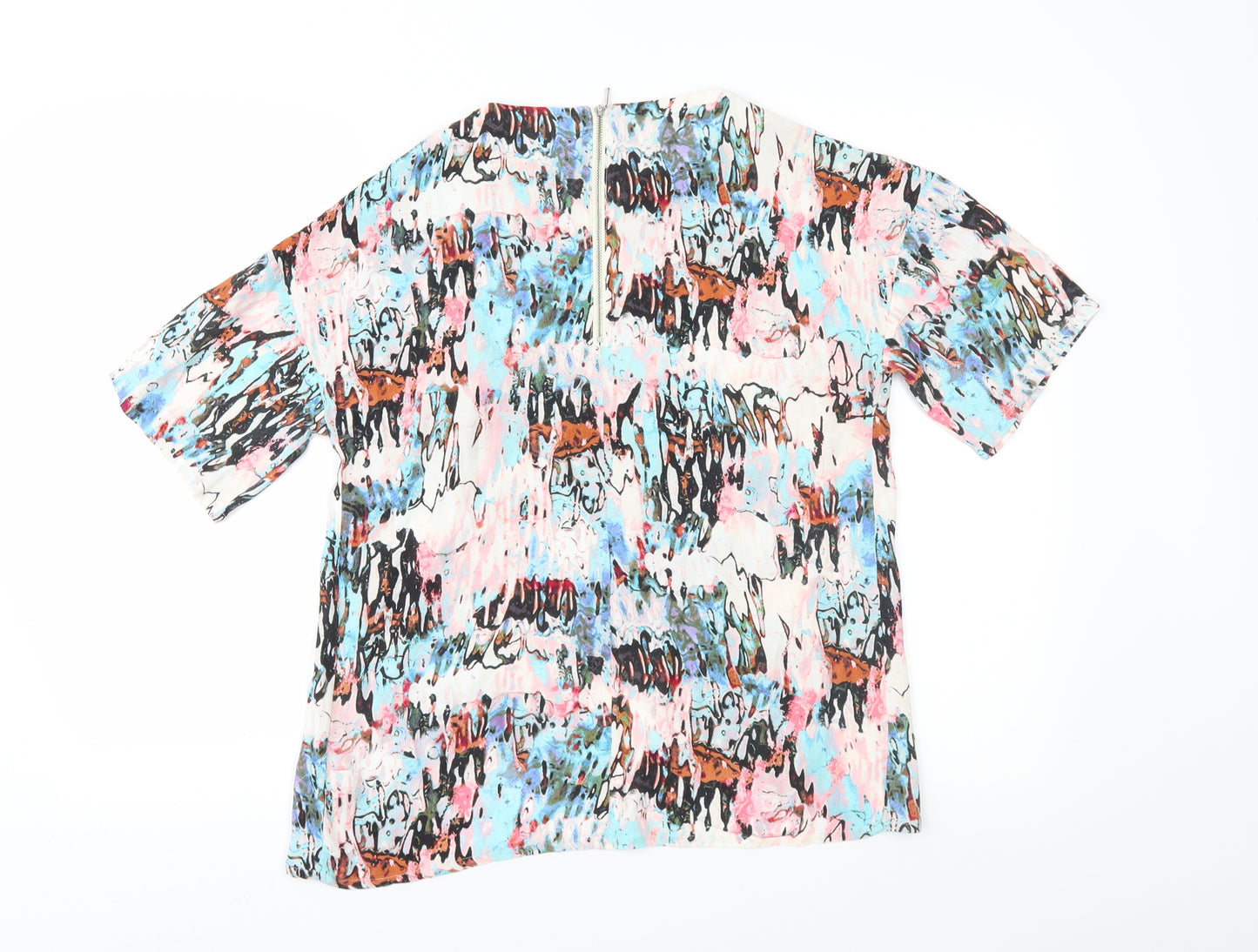 French Connection Womens Multicoloured Geometric  Basic Blouse Size 8