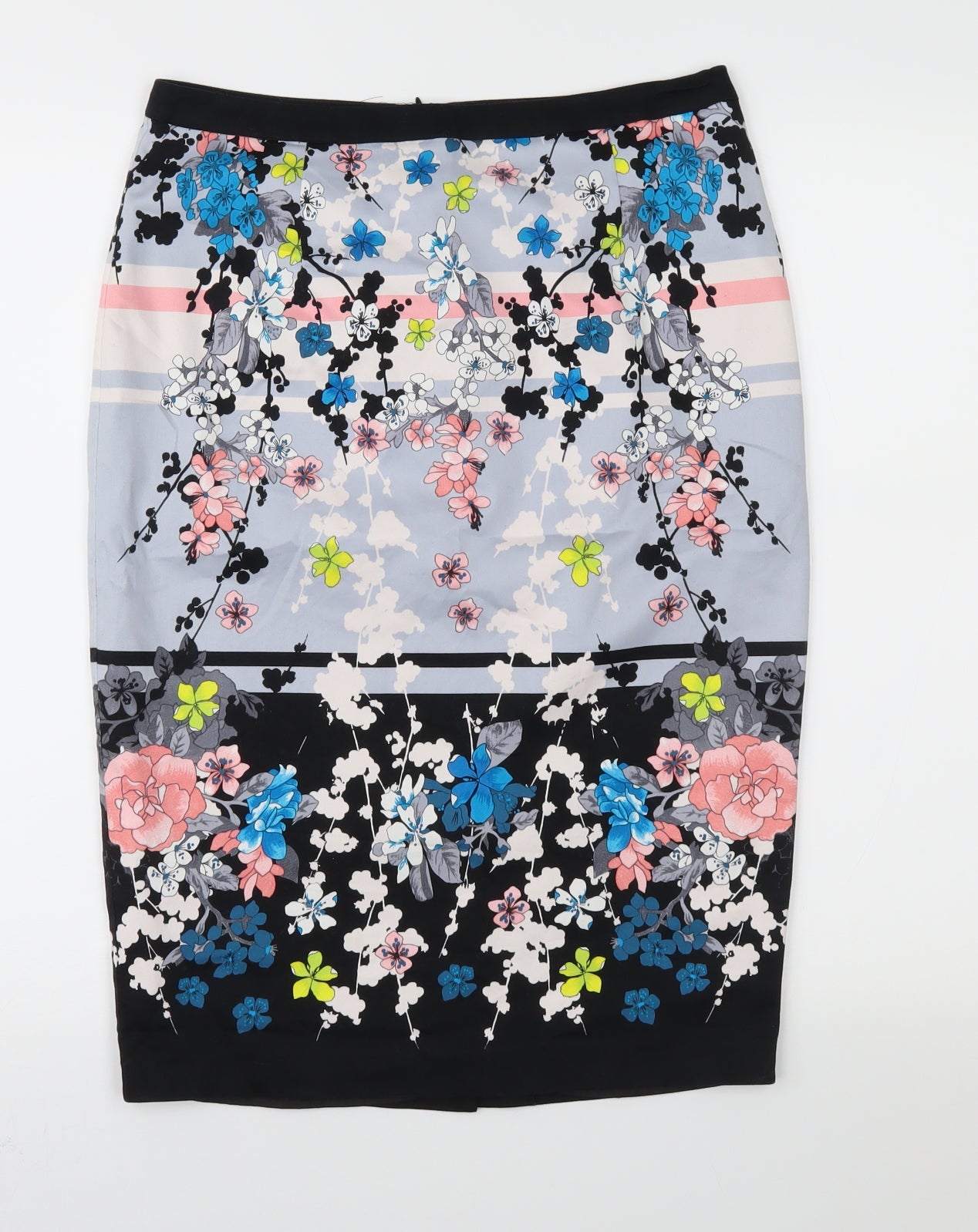 Oasis Womens Multicoloured Floral  Straight & Pencil Skirt Size 10