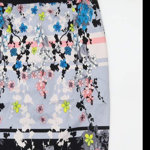 Oasis Womens Multicoloured Floral  Straight & Pencil Skirt Size 10