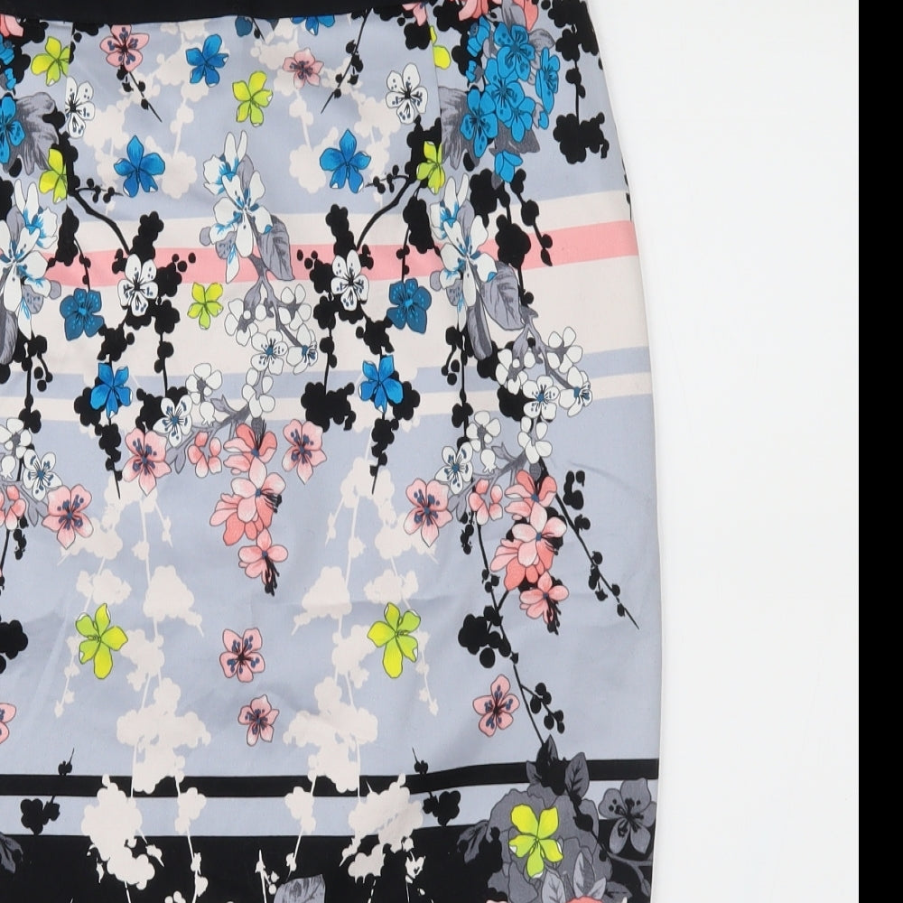 Oasis Womens Multicoloured Floral  Straight & Pencil Skirt Size 10