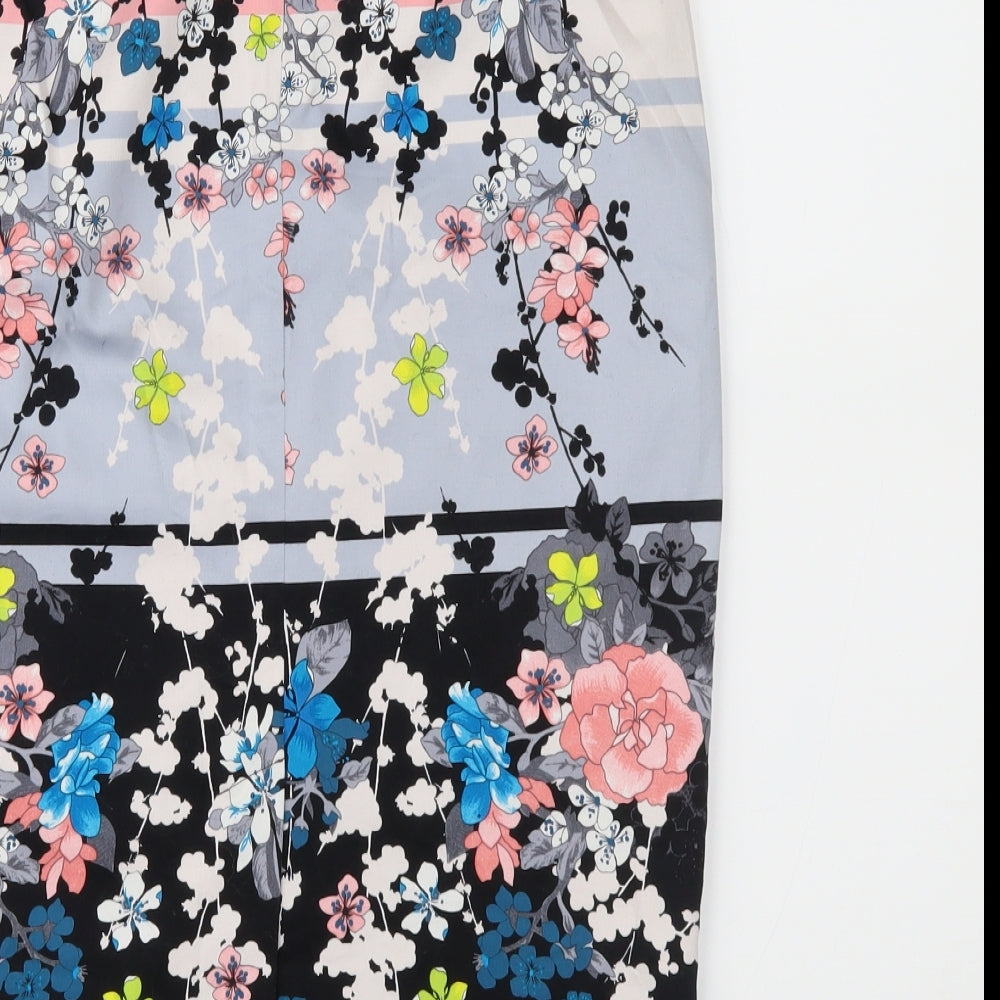Oasis Womens Multicoloured Floral  Straight & Pencil Skirt Size 10