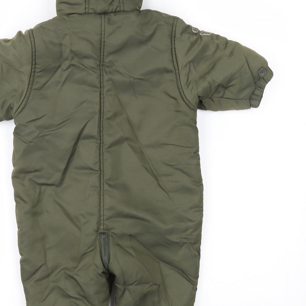 Ladybird Boys Green   Military Jacket Snowsuit Size 3-6 Months