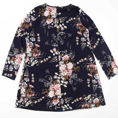 SheIn Womens Blue Floral  A-Line  Size 8