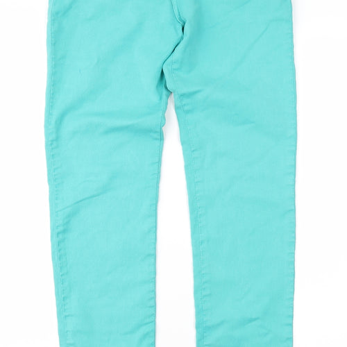 Simon Martin Womens Green  Denim Straight Jeans Size 8 L31 in