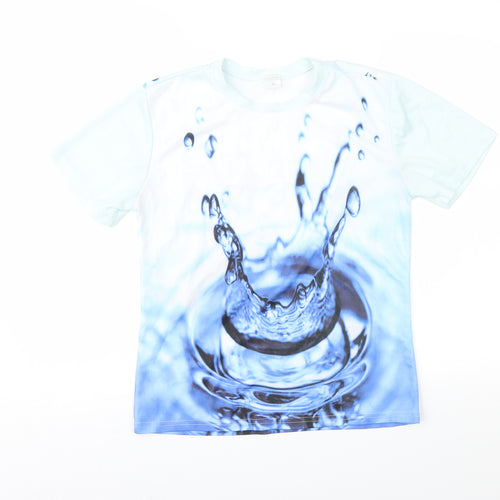 Devin Du Womens Blue   Basic T-Shirt Size M