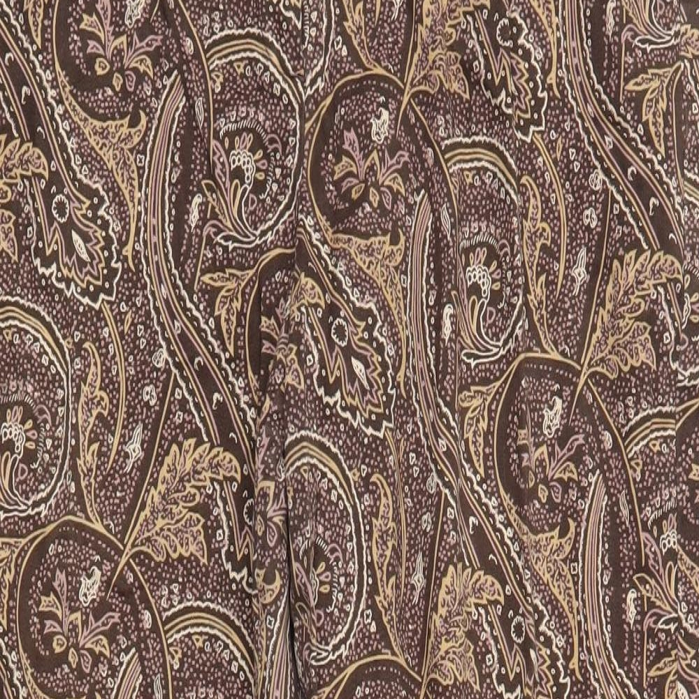 Arvida Womens Brown Paisley  Chino Trousers Size 14 L30 in