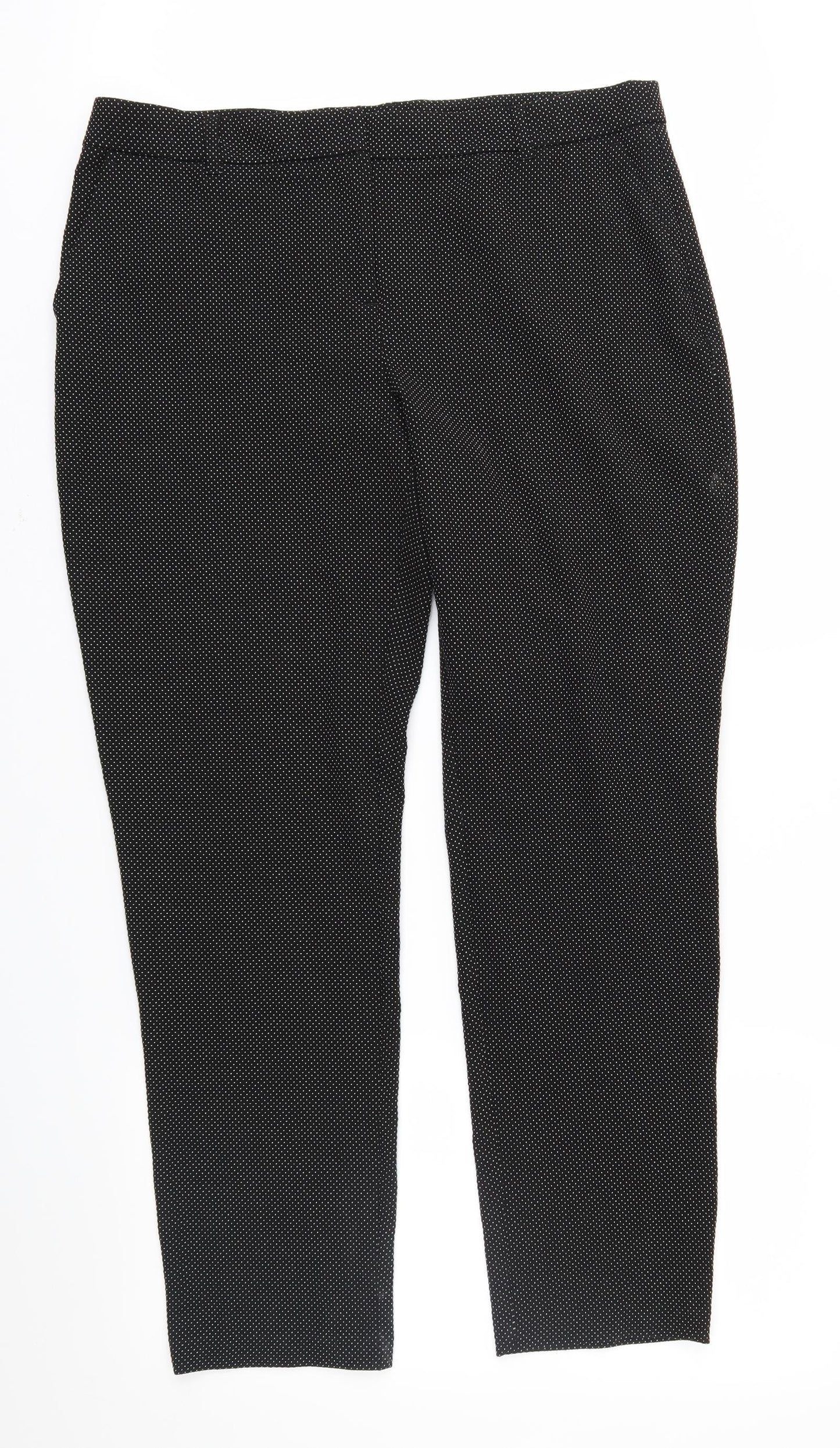 NEXT Womens Black Polka Dot  Trousers  Size 16 L30 in