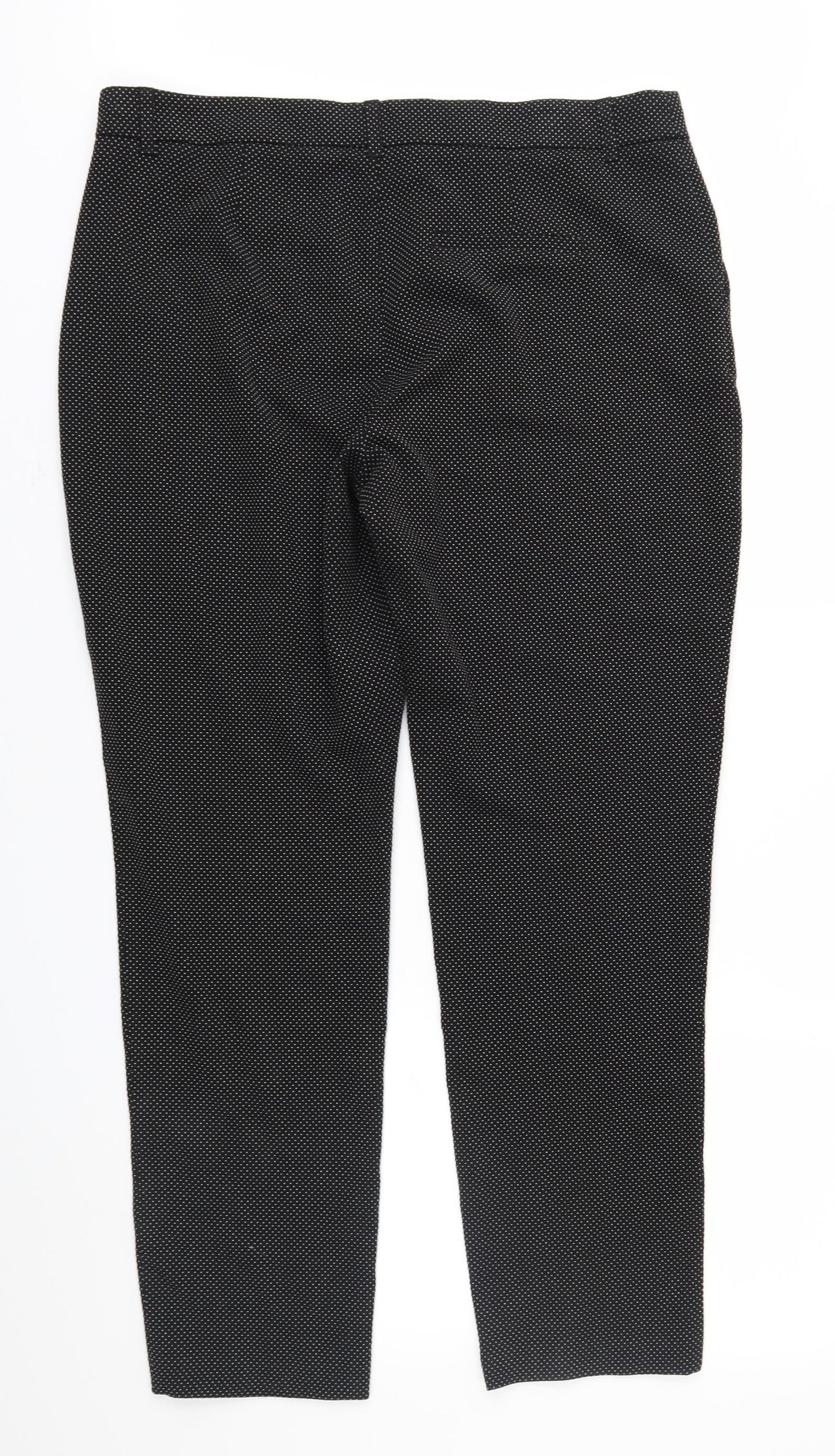 NEXT Womens Black Polka Dot  Trousers  Size 16 L30 in