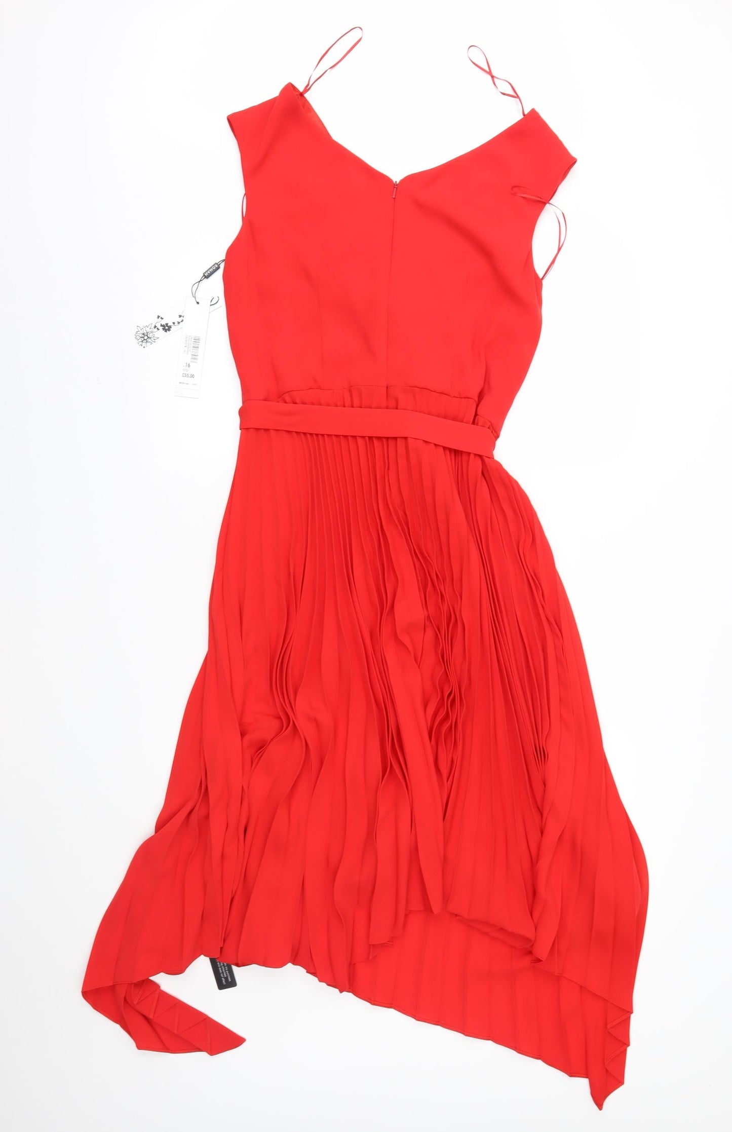 Roman Womens Red   Fit & Flare  Size 16