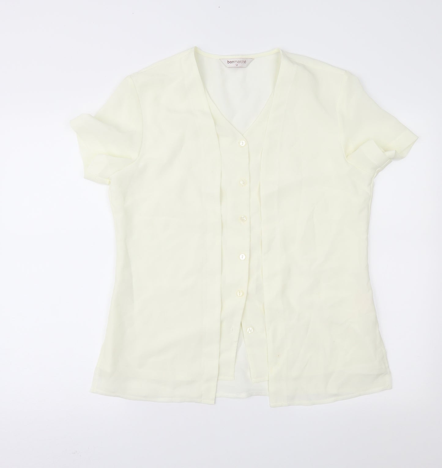 Bonmarché Womens Ivory   Basic Blouse Size 12