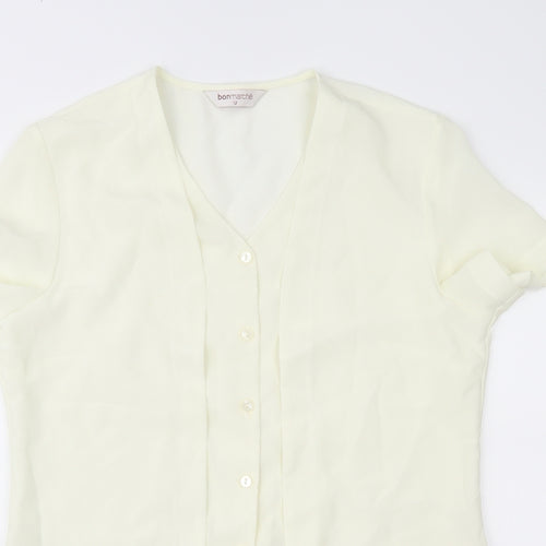 Bonmarché Womens Ivory   Basic Blouse Size 12