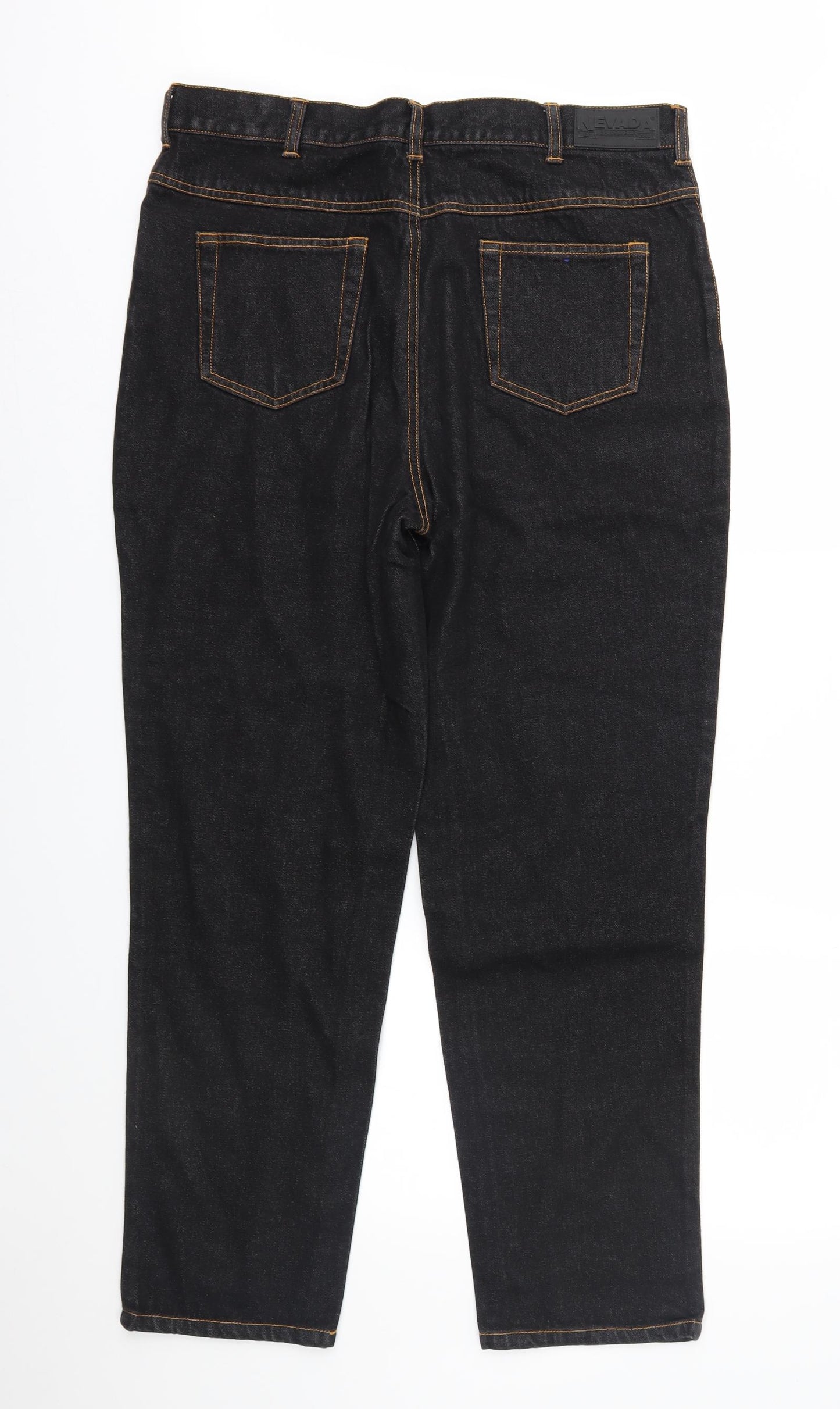 Nevada Womens Black  Denim Straight Jeans Size 18 L30 in