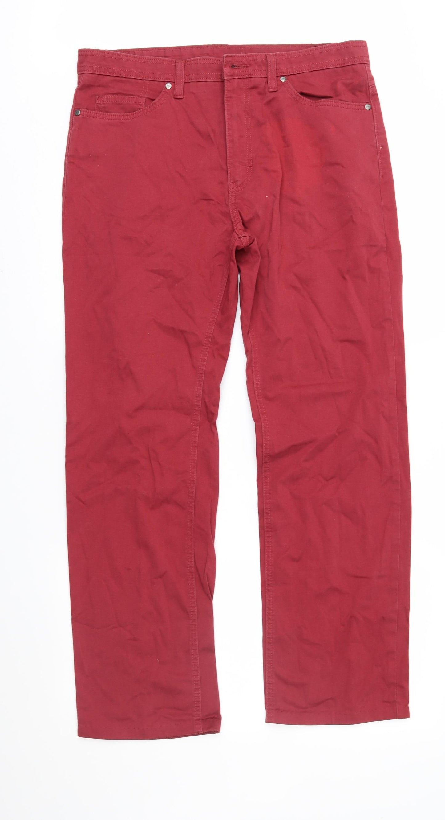 Preworn Mens Red   Chino Trousers Size 34 in L30 in
