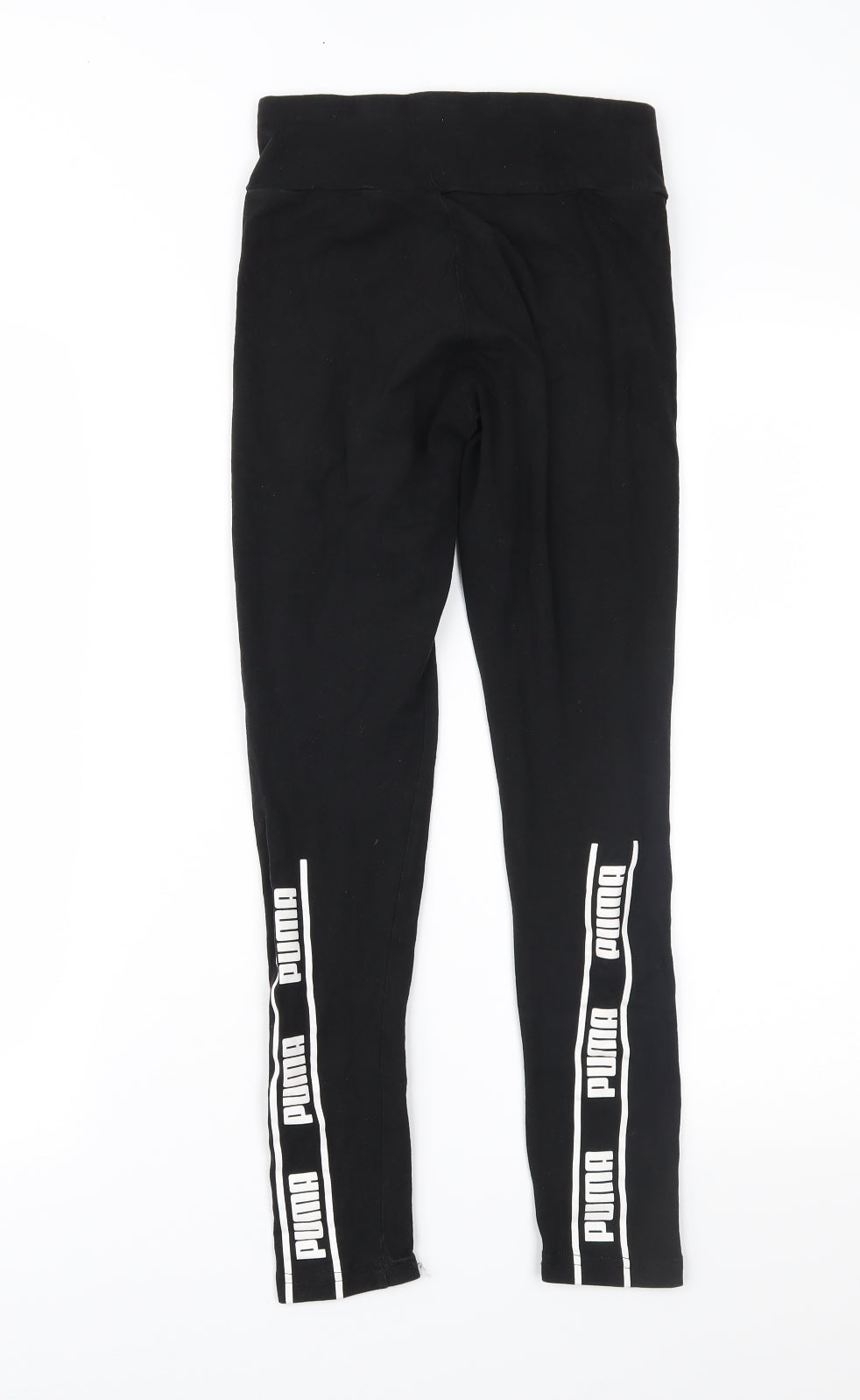 PUMA Womens Black  Jersey Cropped Leggings Size XS L25 in