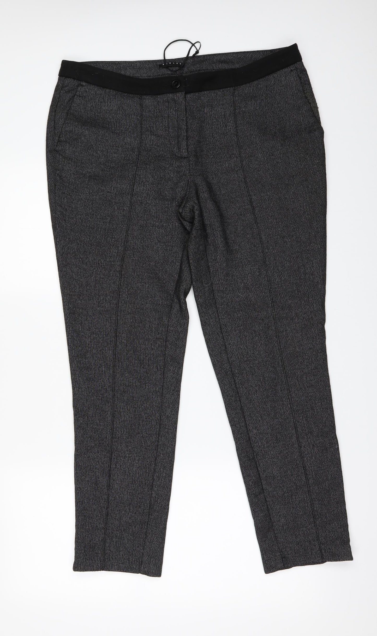 Sisley Womens Grey   Trousers  Size 14 L26 in