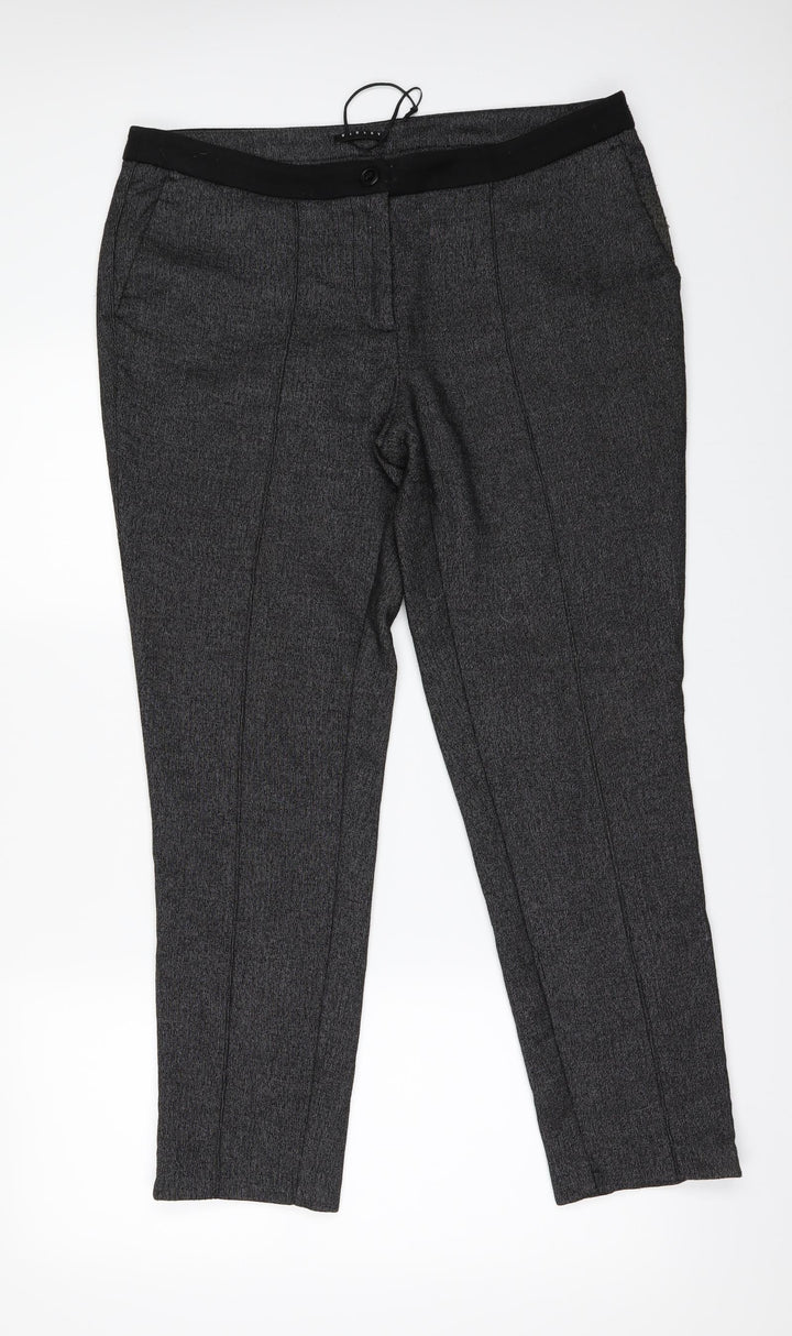 Sisley Womens Grey   Trousers  Size 14 L26 in