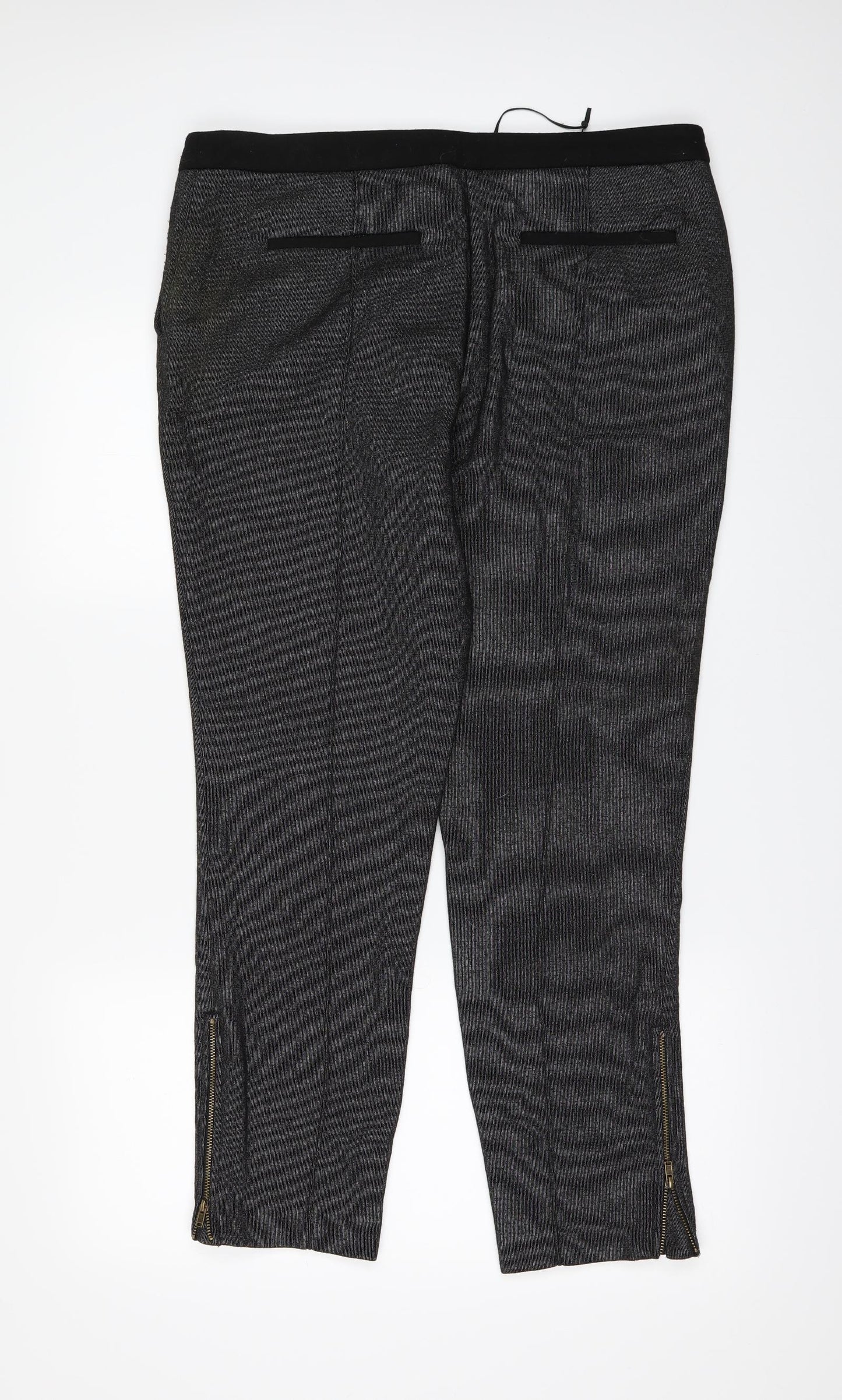 Sisley Womens Grey   Trousers  Size 14 L26 in