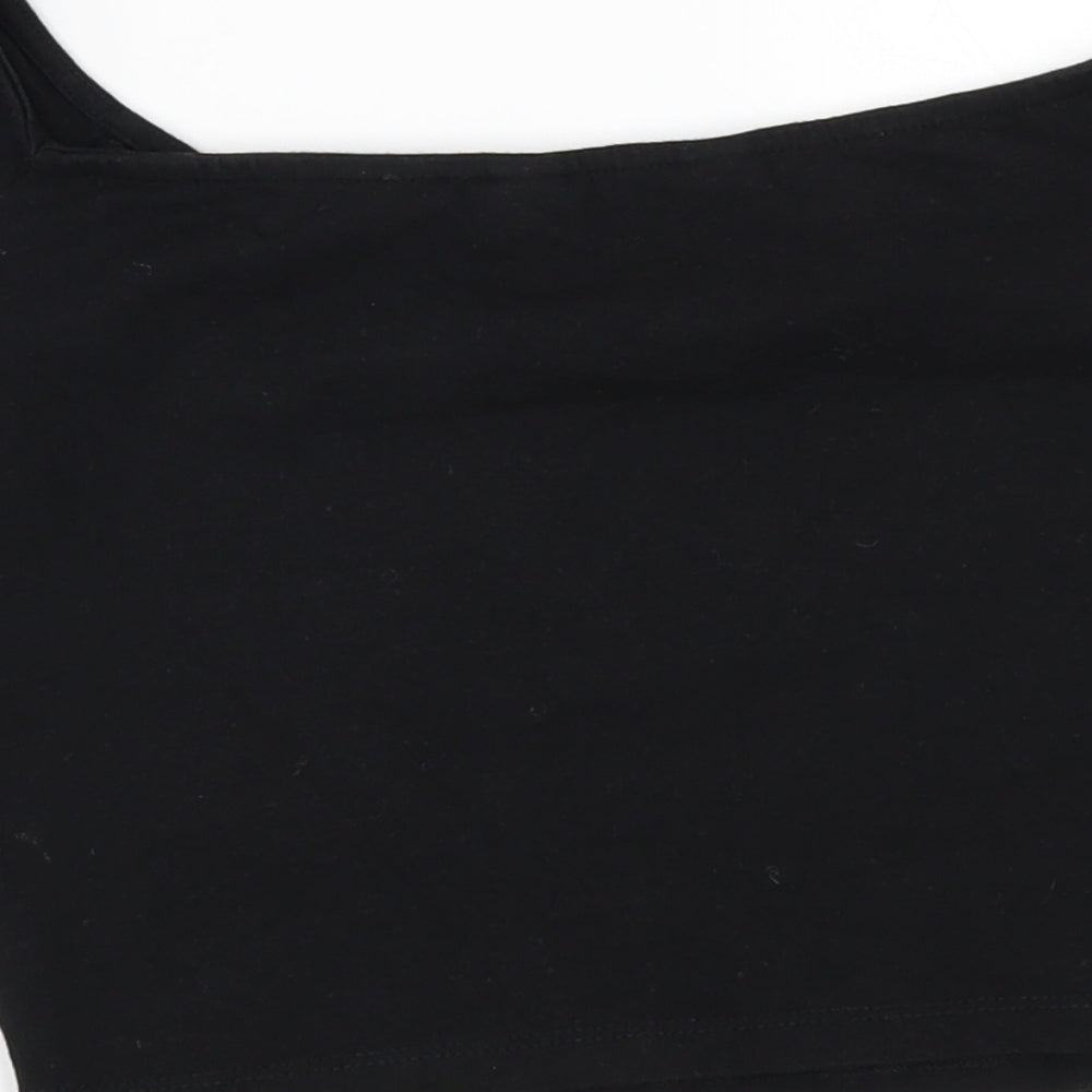 New Look Womens Black   Cropped T-Shirt Size 8