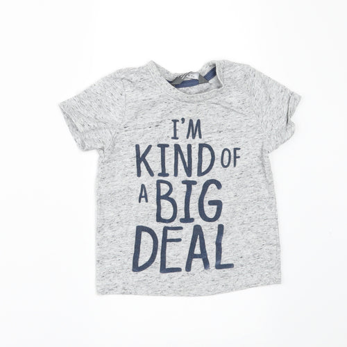 Primark Baby Grey   Basic T-Shirt Size 12-18 Months  - im kind of big deal