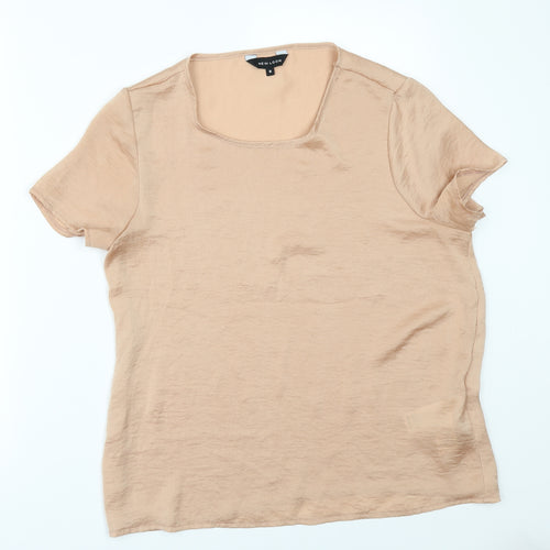 New Look Womens Orange   Tunic Blouse Size 8