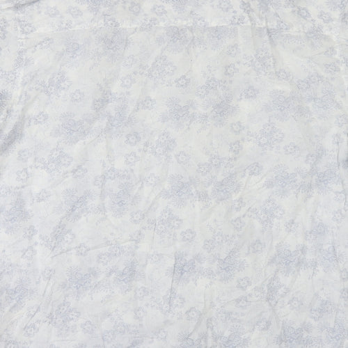 Sand stone Mens White Floral   Button-Up Size L