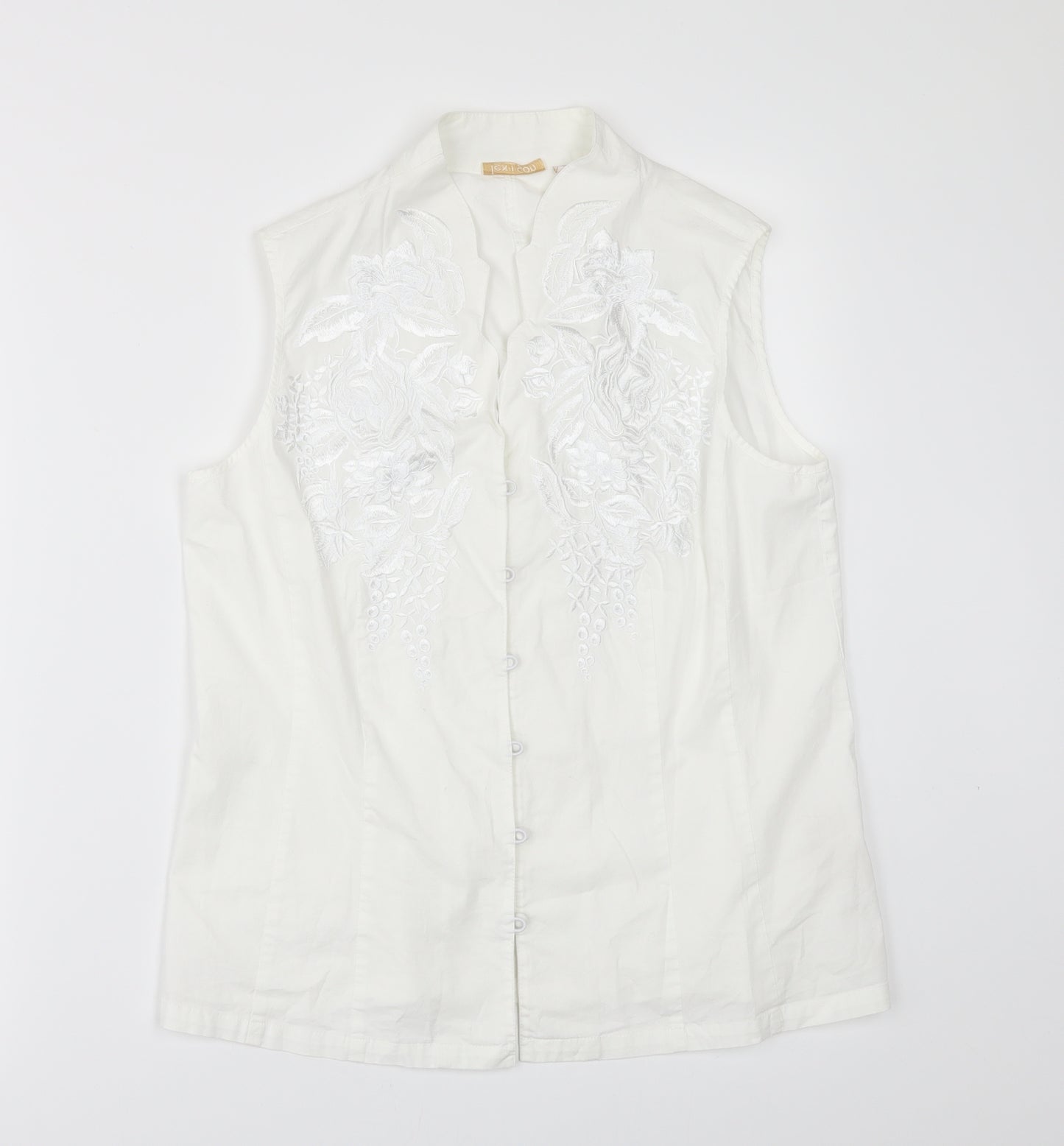lex.i.con Womens White   Tunic Button-Up Size M