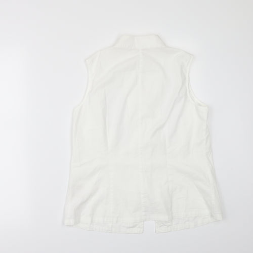 lex.i.con Womens White   Tunic Button-Up Size M