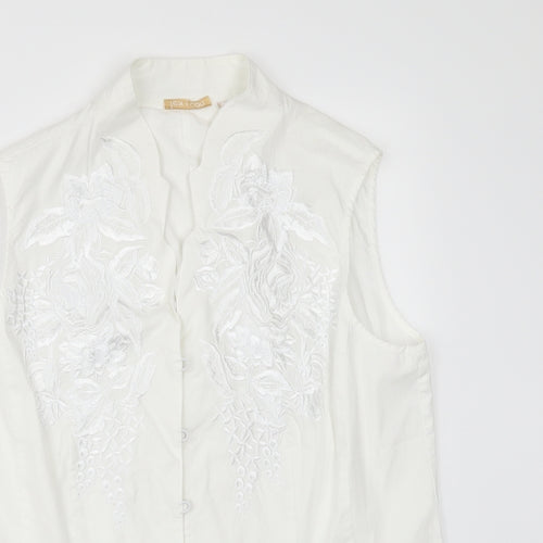 lex.i.con Womens White   Tunic Button-Up Size M