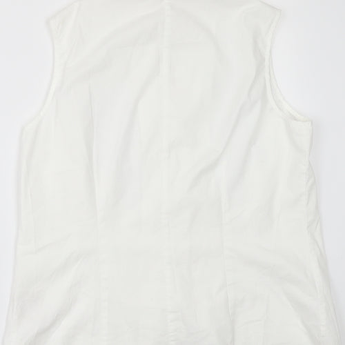 lex.i.con Womens White   Tunic Button-Up Size M