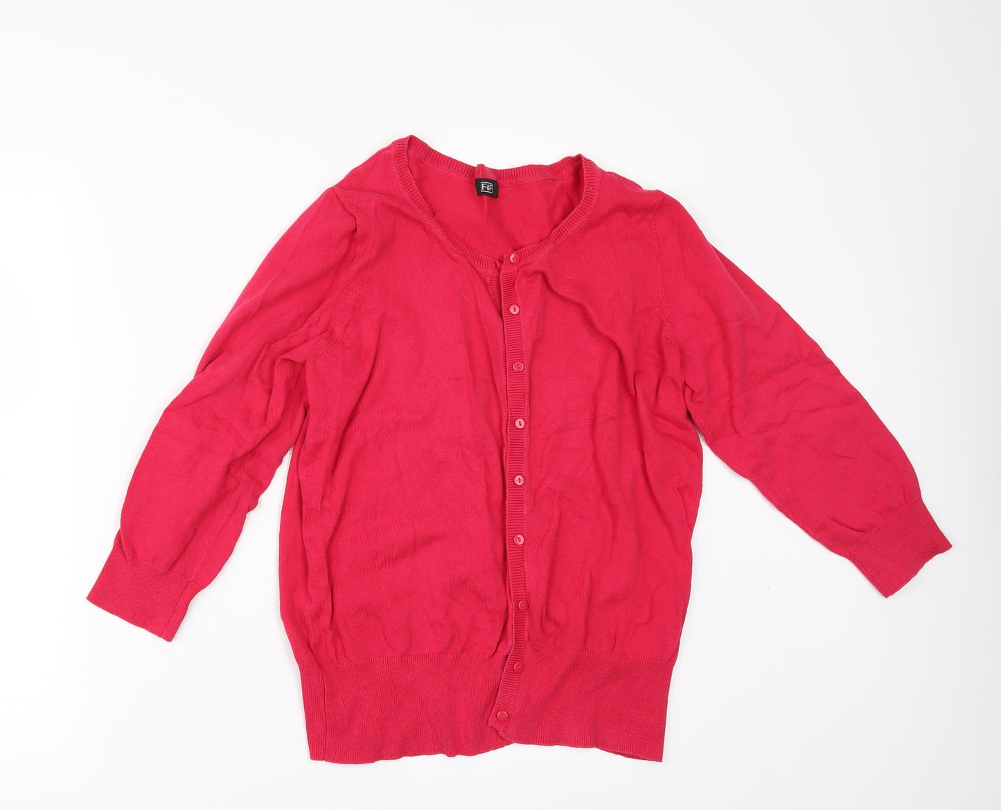 F&F Womens Red   Cardigan Jumper Size 18
