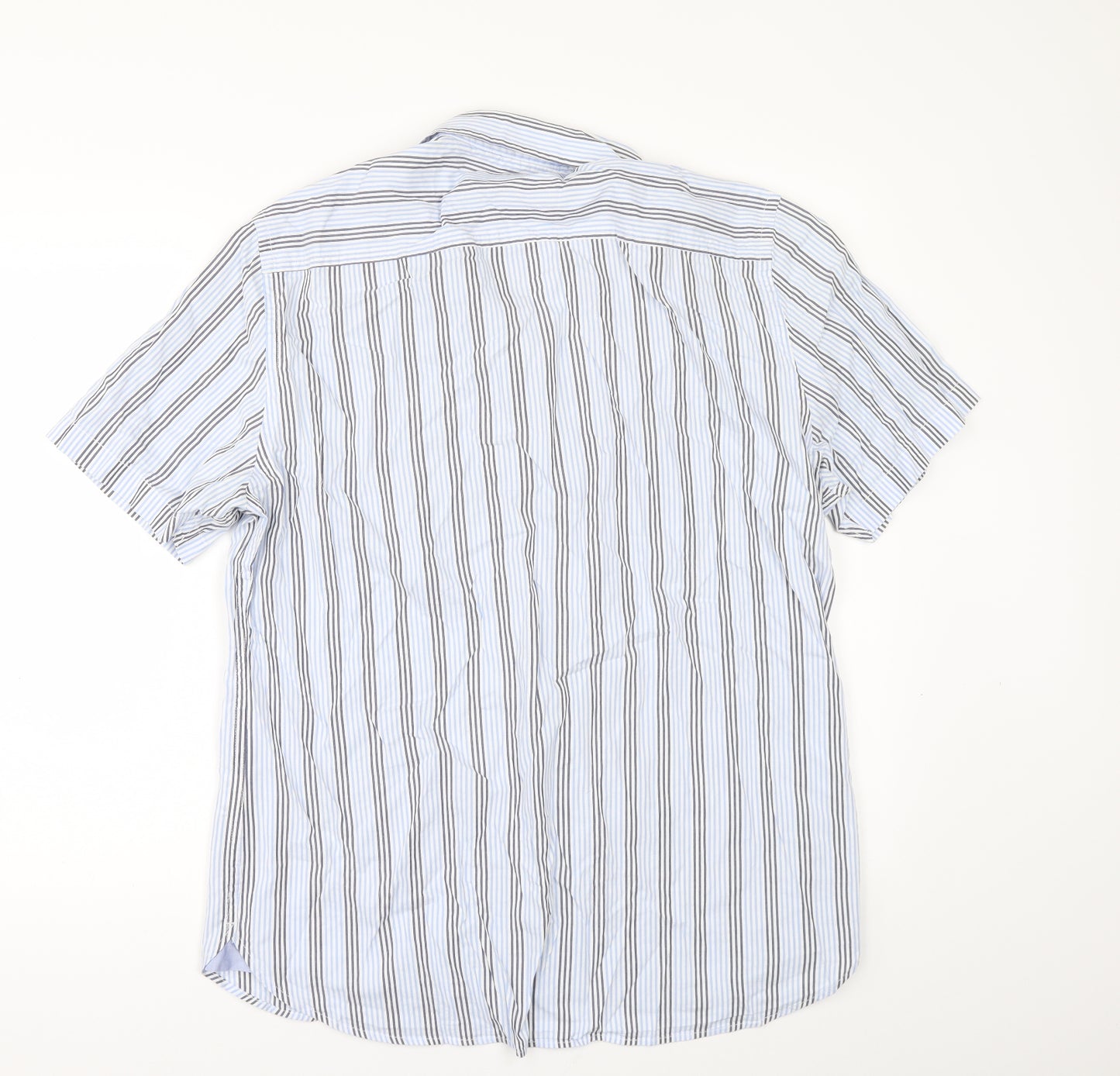 Wolsey Mens Black Striped   Button-Up Size L