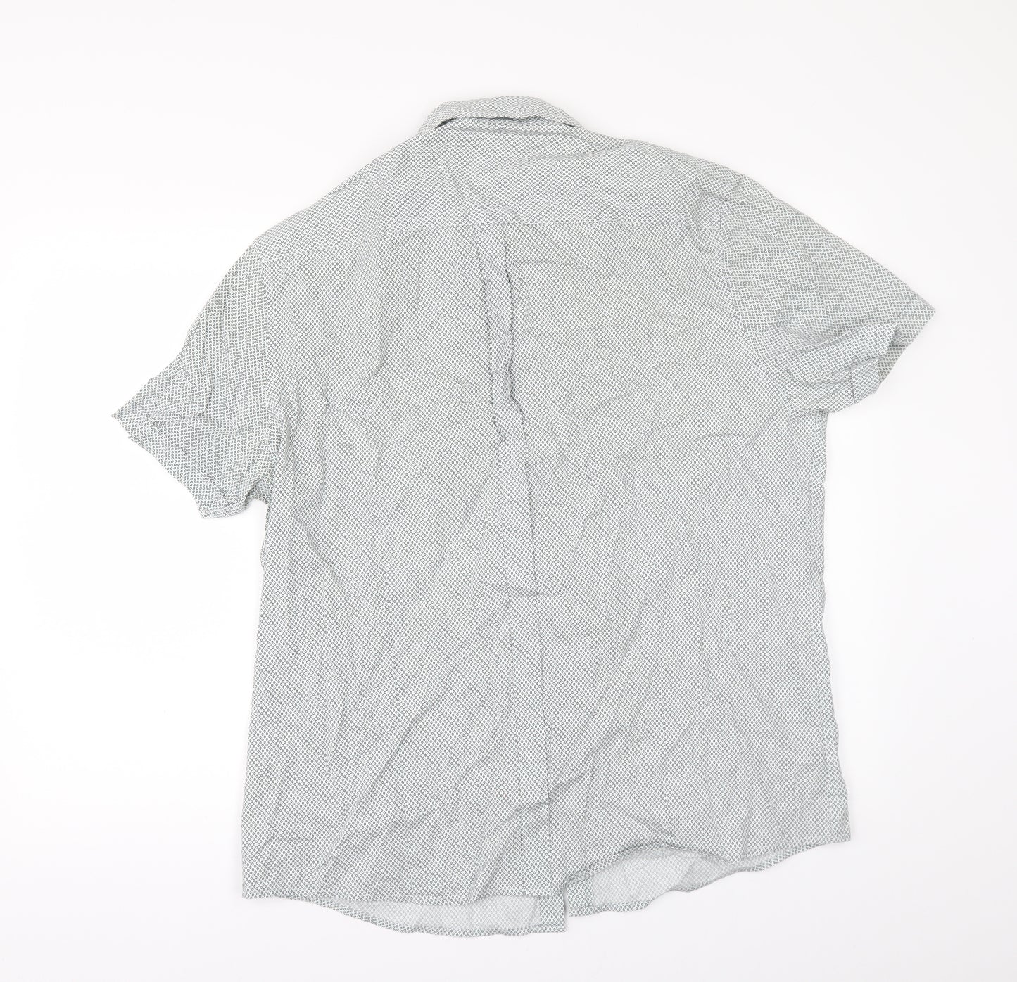 Jasper Conran Mens Grey Geometric   Button-Up Size L