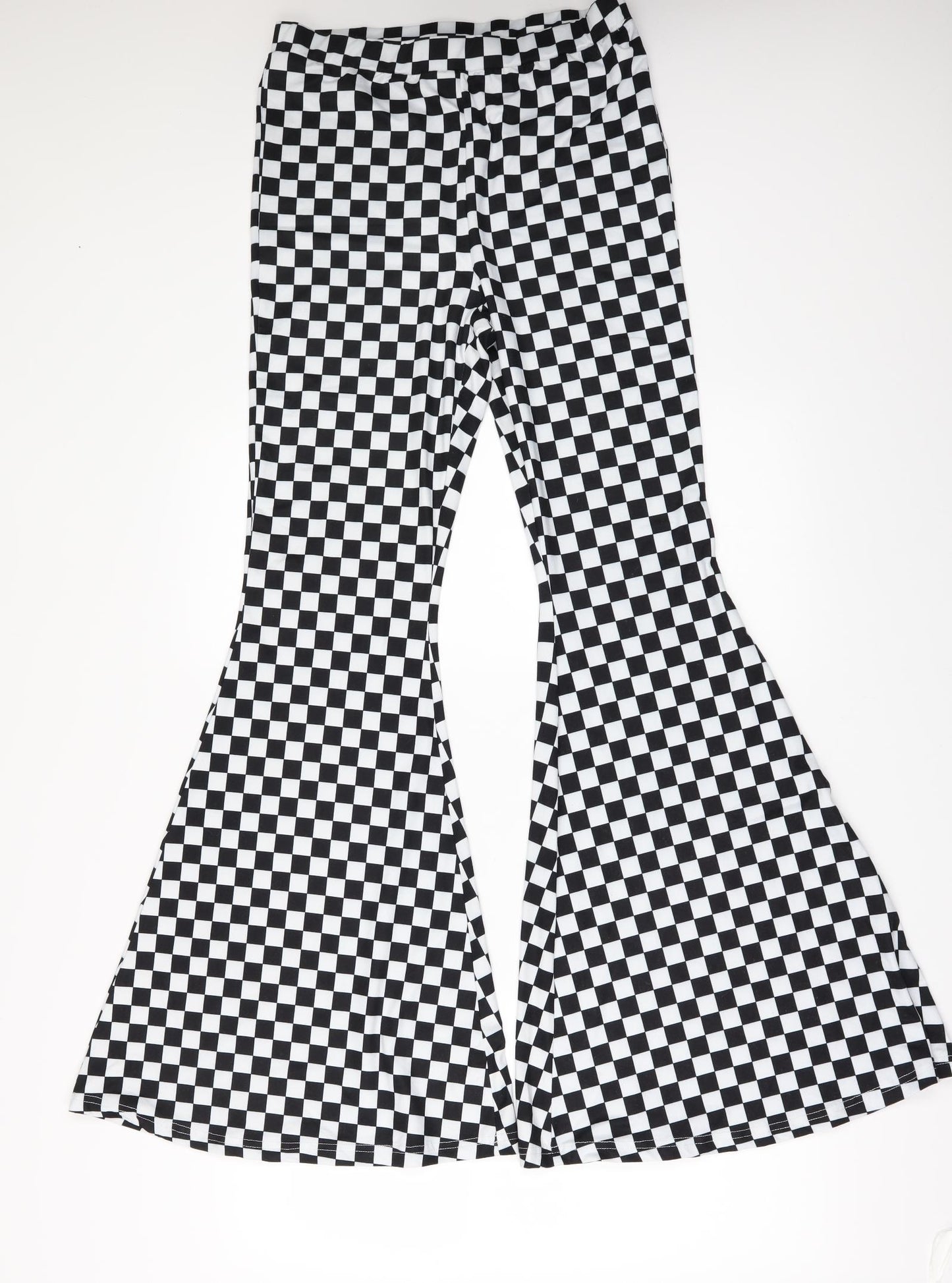 SheIn Womens Black Check  Trousers  Size M L32 in
