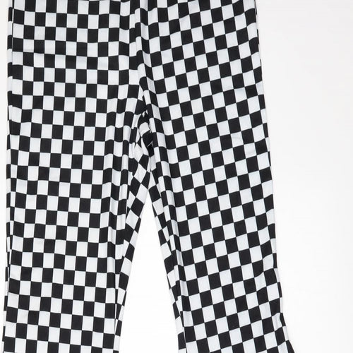 SheIn Womens Black Check  Trousers  Size M L32 in
