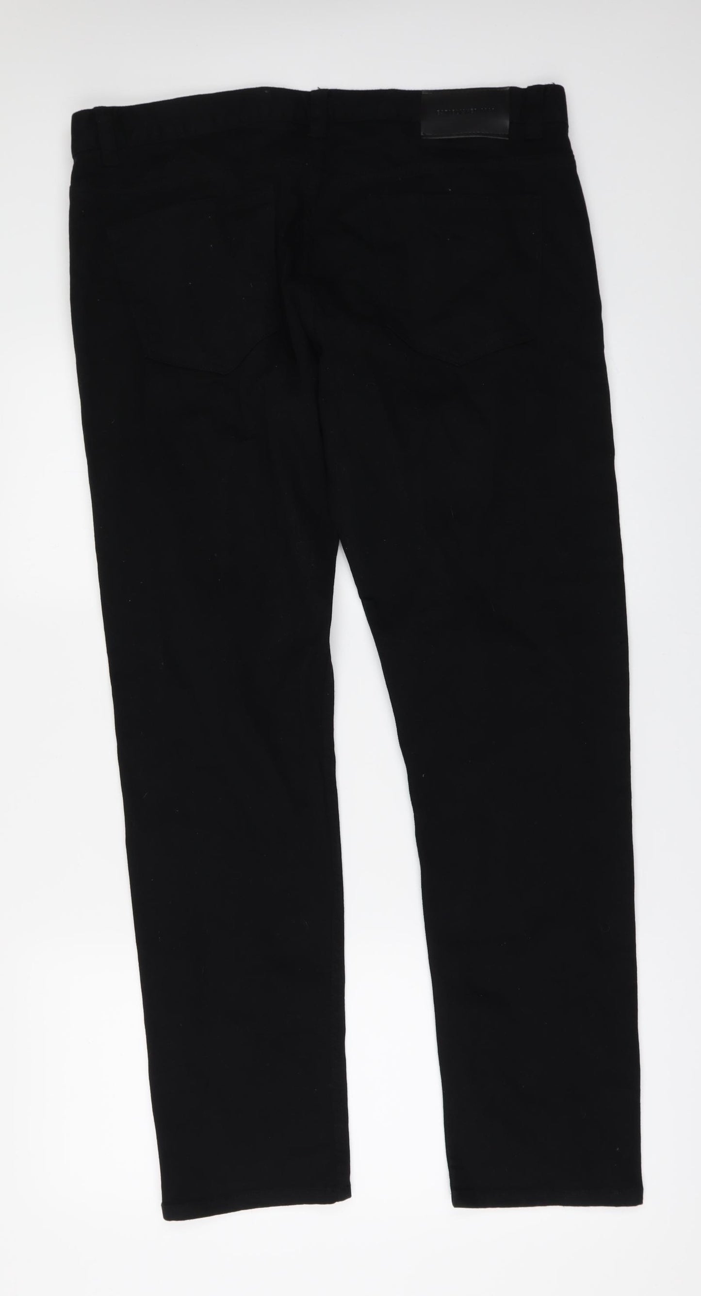 Denim & Co. Mens Black  Denim Straight Jeans Size 36 in L30 in