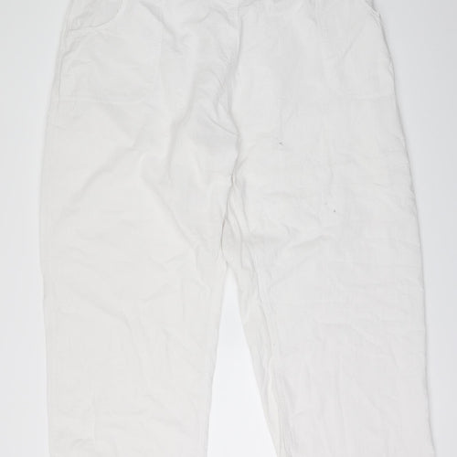 Preworn Womens White   Trousers  Size 46 in L30 in