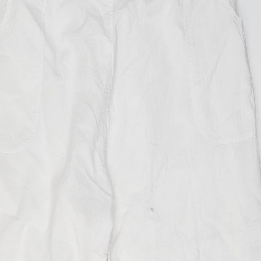 Preworn Womens White   Trousers  Size 46 in L30 in