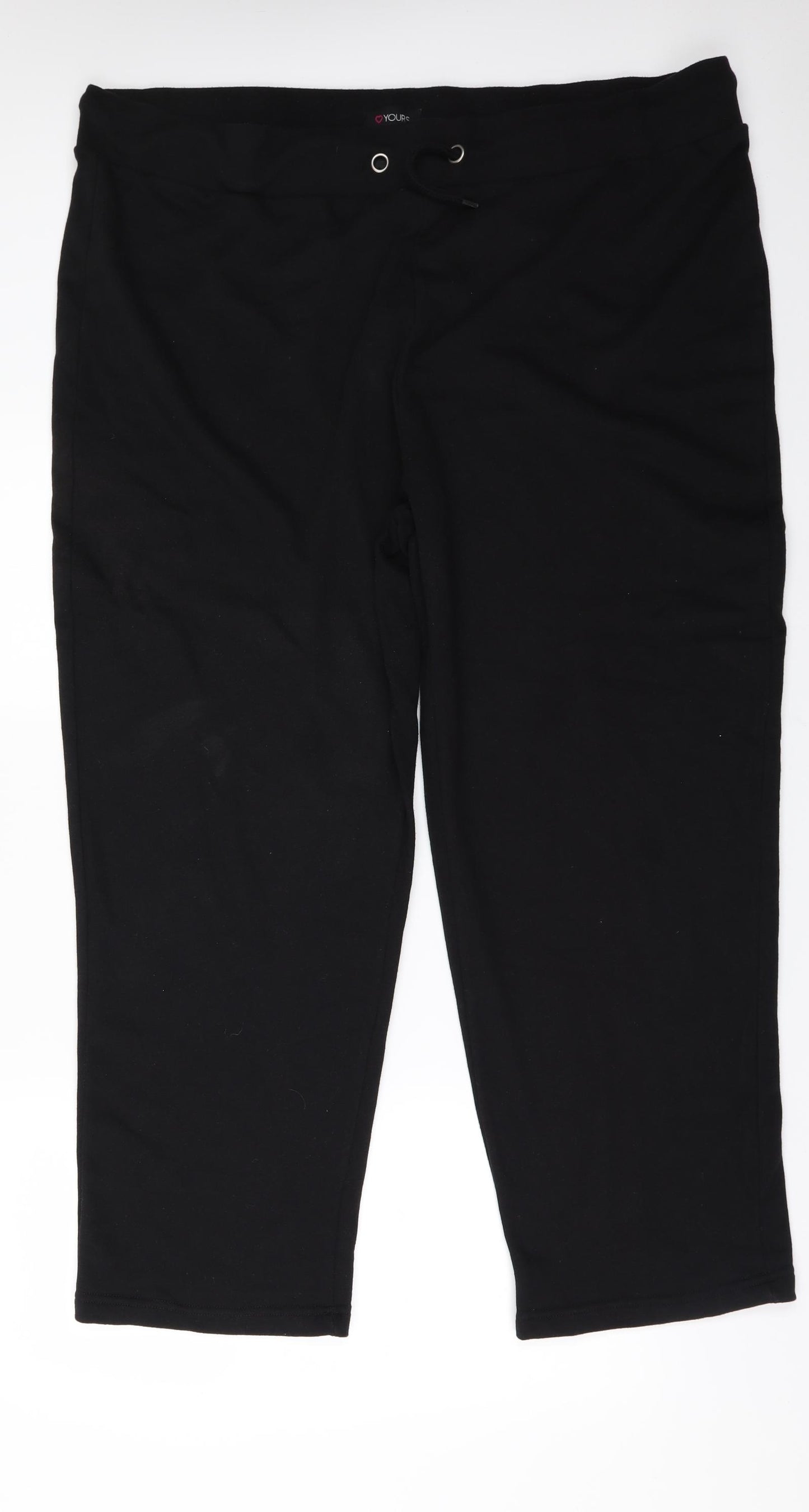 Yours Womens Black   Jogger Trousers Size 24 L28 in
