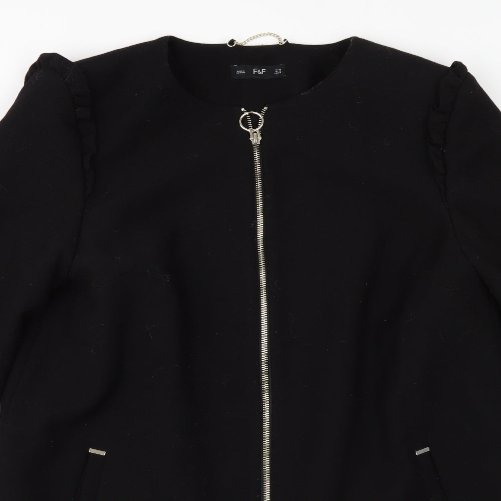 F&F Womens Black   Jacket  Size 10