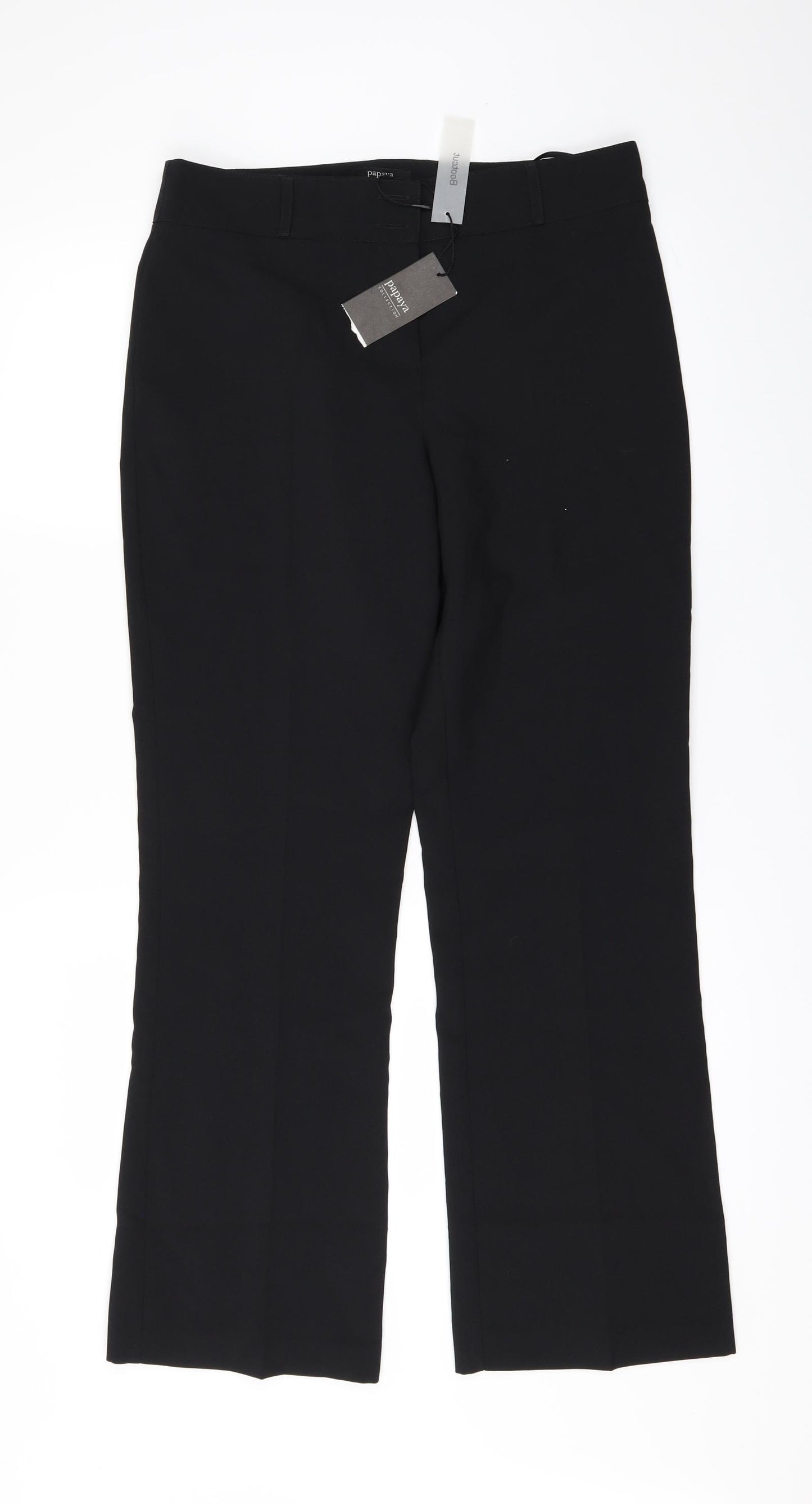 Papaya Womens Black   Trousers  Size 10 L26 in