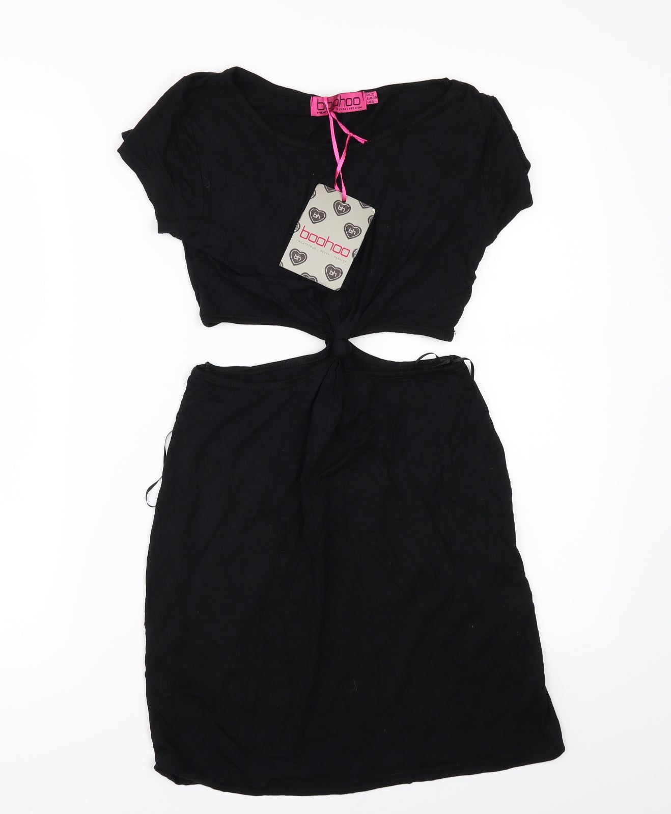 Boohoo Womens Black   Mini  Size 12  - middle detail