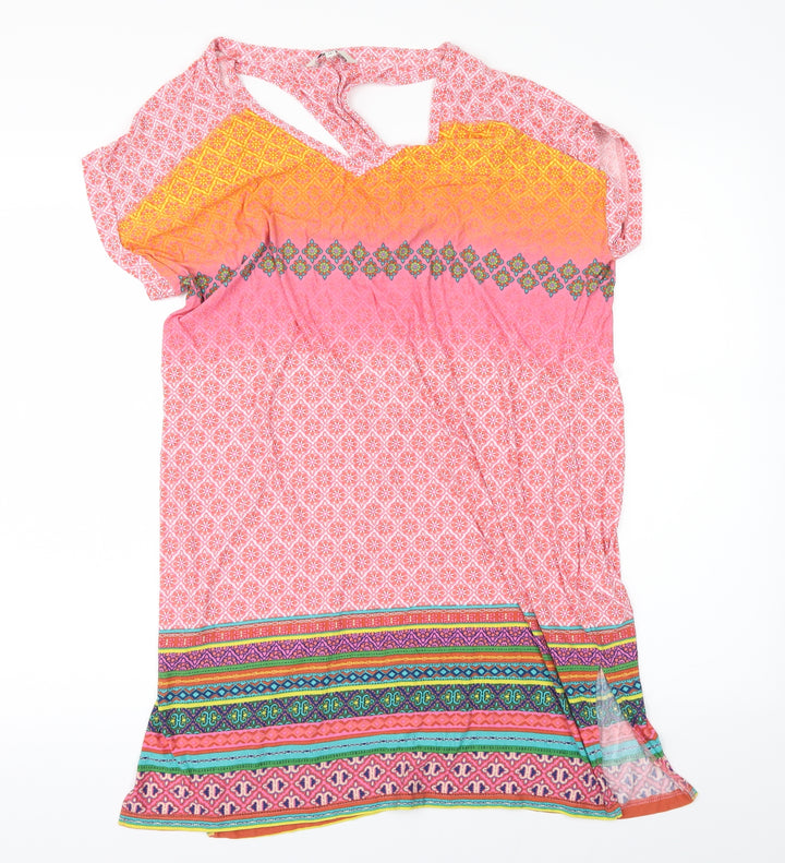 NEXT Womens Multicoloured Geometric Tunic T-Shirt Size 10