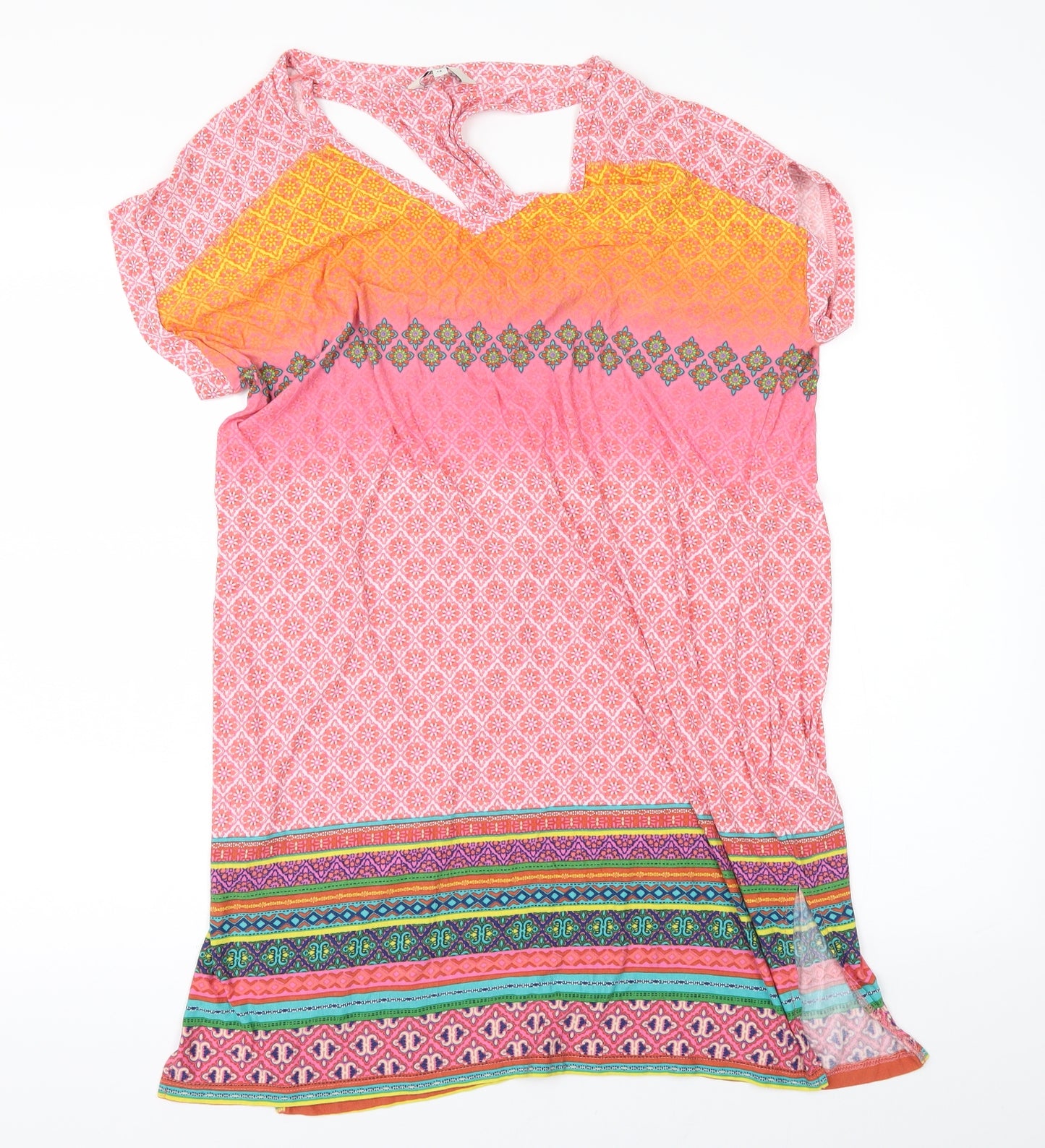 NEXT Womens Multicoloured Geometric  Tunic T-Shirt Size 10