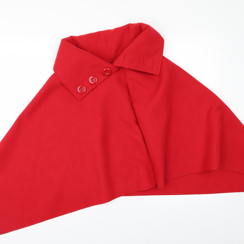 Preworn Womens Red   Jacket Poncho One Size