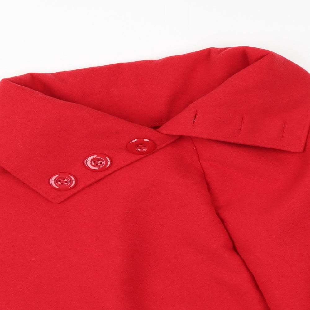 Preworn Womens Red   Jacket Poncho One Size