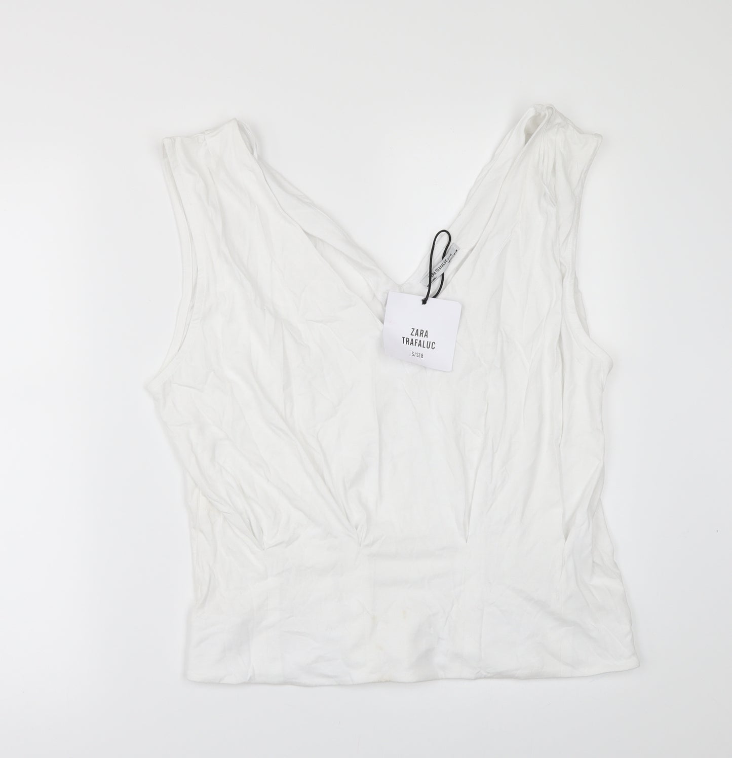 Zara Womens White   Tunic T-Shirt Size S