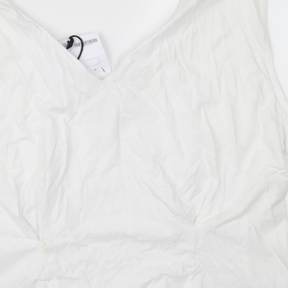 Zara Womens White   Tunic T-Shirt Size S
