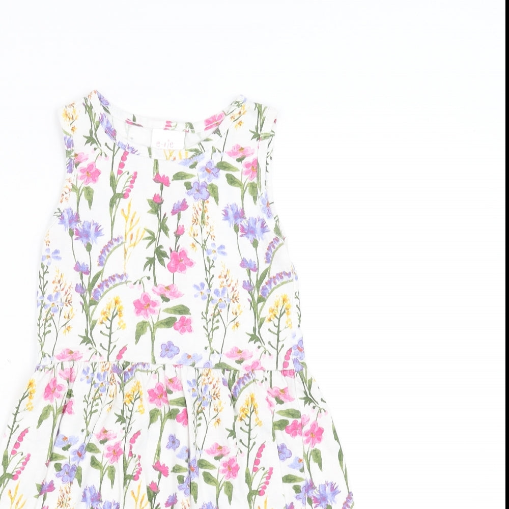 Evie Angel Girls Multicoloured Floral  Fit & Flare  Size 4 Years