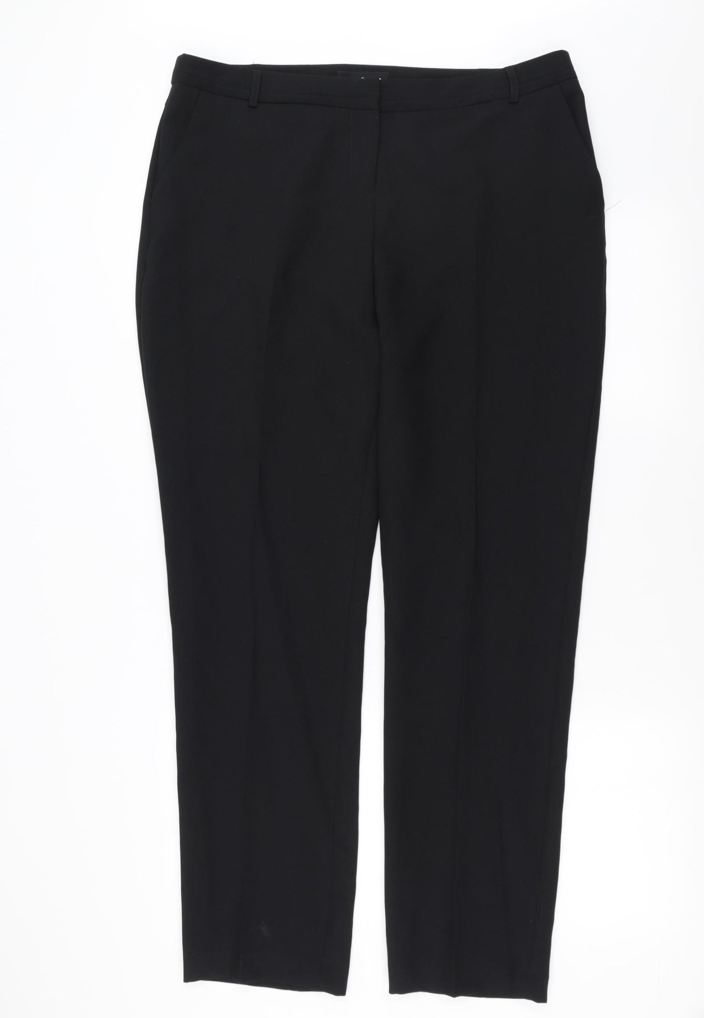 Peacocks Womens Black   Trousers  Size 16 L31 in - tapered